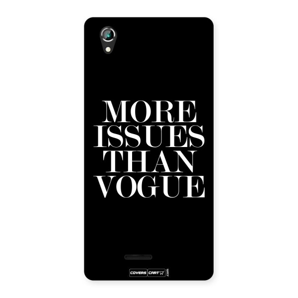 More Issues than Vogue (Black) Back Case for Lava Iris 800