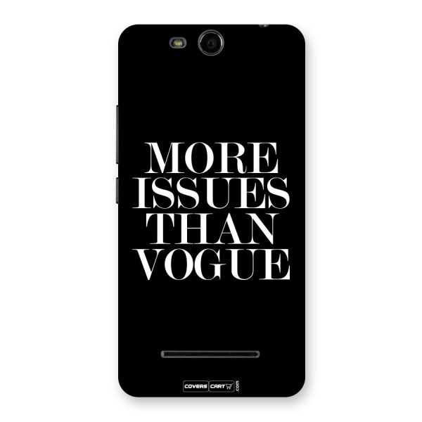 More Issues than Vogue (Black) Back Case for Micromax Canvas Juice 3 Q392