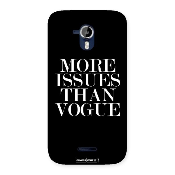 More Issues than Vogue (Black) Back Case for Micromax Canvas Magnus A117