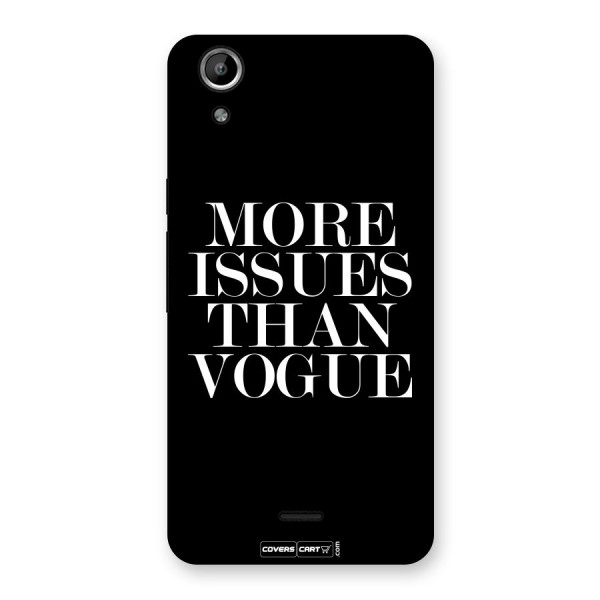 More Issues than Vogue (Black) Back Case for Micromax Canvas Selfie Lens Q345