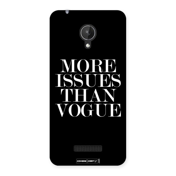 More Issues than Vogue (Black) Back Case for Micromax Canvas Spark Q380