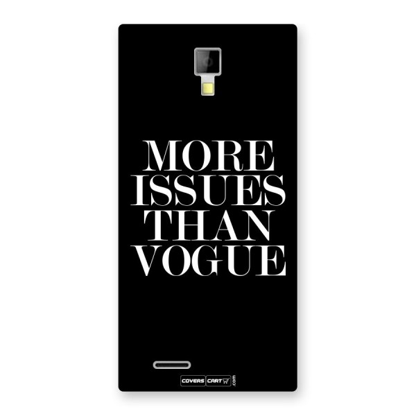 More Issues than Vogue (Black) Back Case for Micromax Canvas Xpress A99