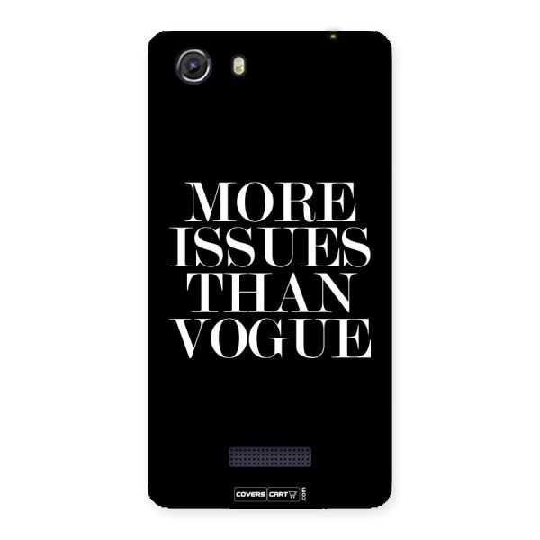 More Issues than Vogue (Black) Back Case for Micromax Unite 3