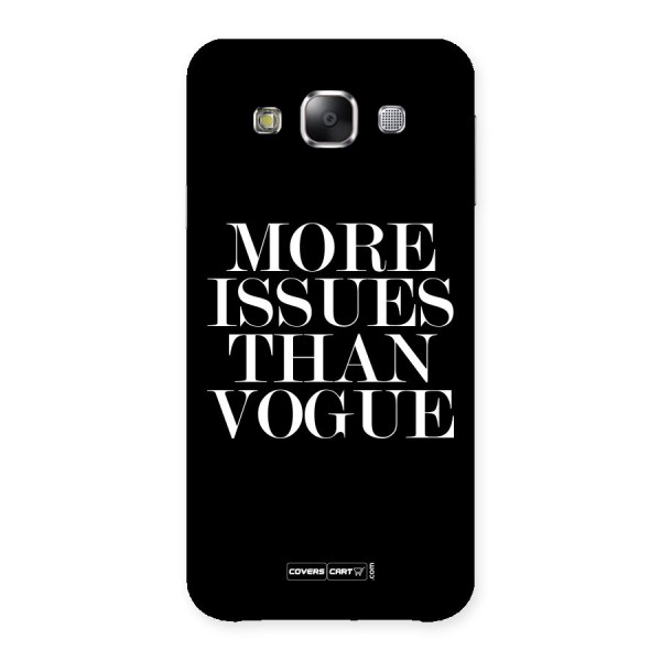 More Issues than Vogue (Black) Back Case for Samsung Galaxy E5