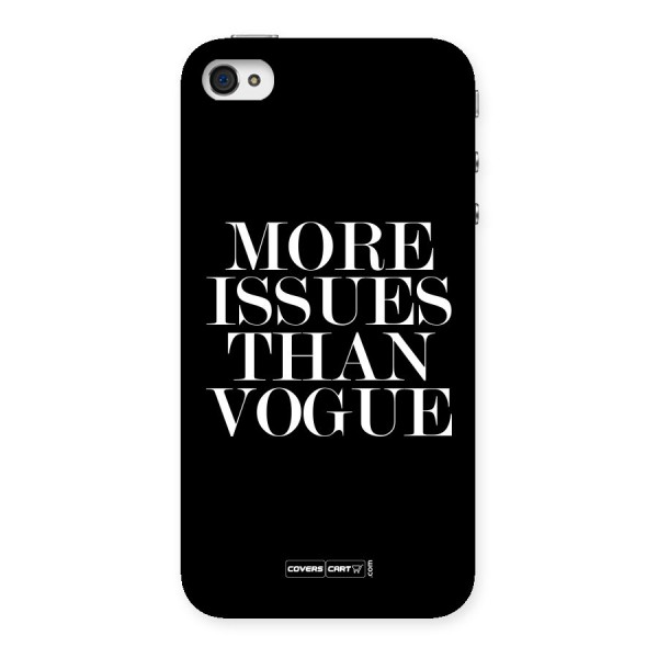 More Issues than Vogue (Black) Back Case for iPhone 4 4s