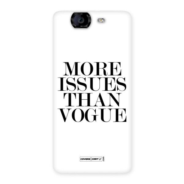 More Issues than Vogue (White) Back Case for Canvas Knight A350