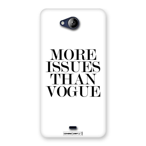 More Issues than Vogue (White) Back Case for Canvas Play Q355
