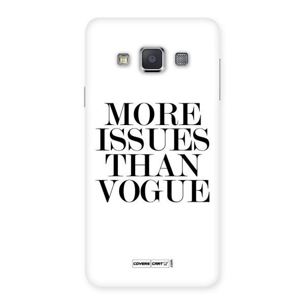 More Issues than Vogue (White) Back Case for Galaxy A3