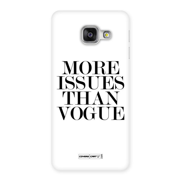 More Issues than Vogue (White) Back Case for Galaxy A3 2016