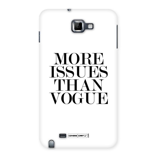 More Issues than Vogue (White) Back Case for Galaxy Note