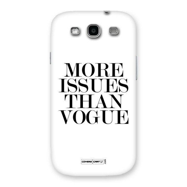 More Issues than Vogue (White) Back Case for Galaxy S3