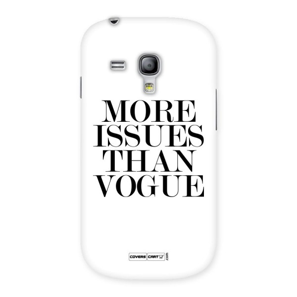 More Issues than Vogue (White) Back Case for Galaxy S3 Mini