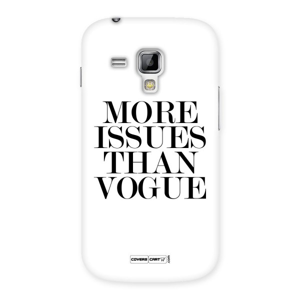 More Issues than Vogue (White) Back Case for Galaxy S Duos