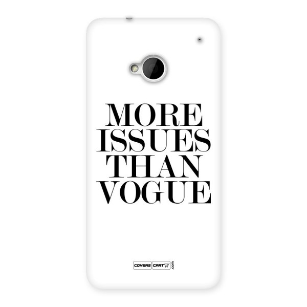 More Issues than Vogue (White) Back Case for HTC One M7