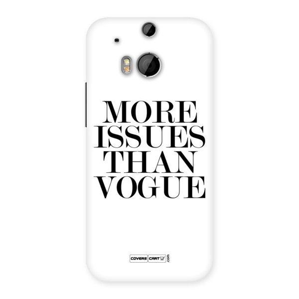 More Issues than Vogue (White) Back Case for HTC One M8