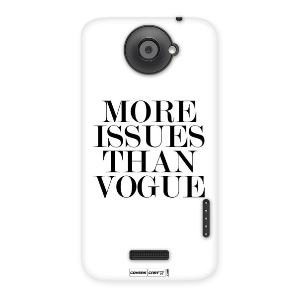 More Issues than Vogue (White) Back Case for HTC One X