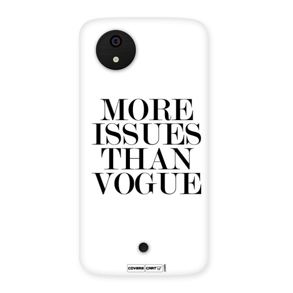 More Issues than Vogue (White) Back Case for Micromax Canvas A1