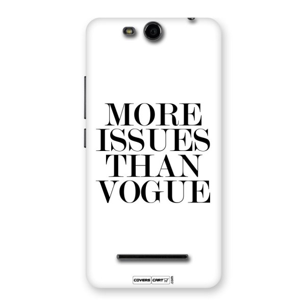 More Issues than Vogue (White) Back Case for Micromax Canvas Juice 3 Q392