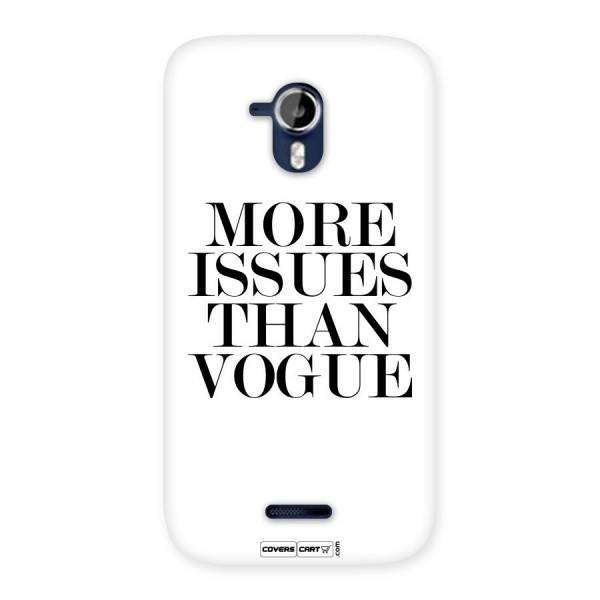 More Issues than Vogue (White) Back Case for Micromax Canvas Magnus A117