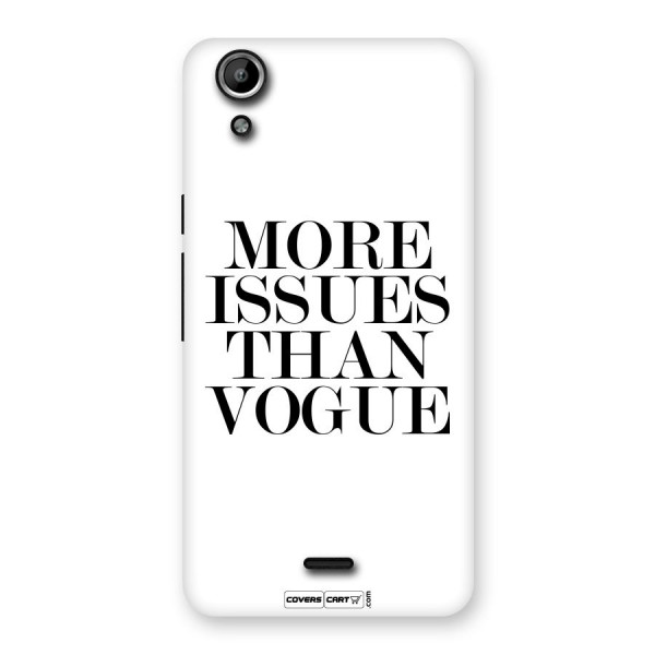 More Issues than Vogue (White) Back Case for Micromax Canvas Selfie Lens Q345