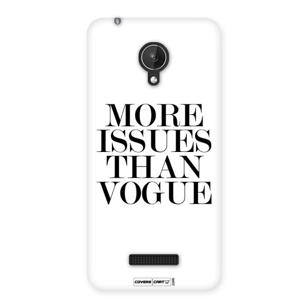 More Issues than Vogue (White) Back Case for Micromax Canvas Spark Q380