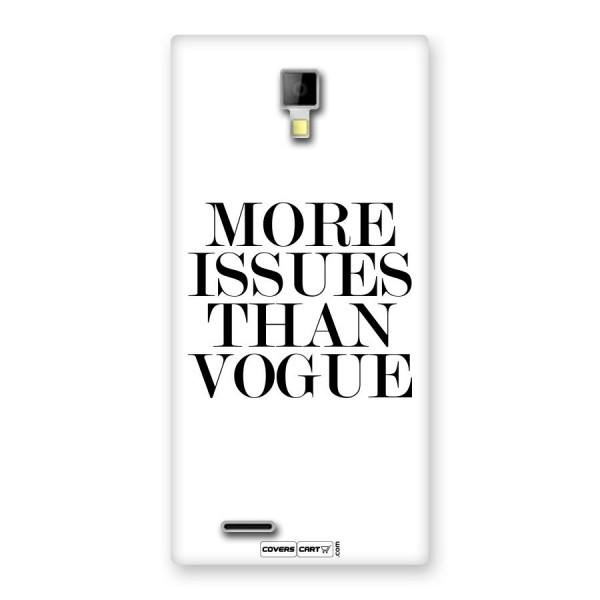 More Issues than Vogue (White) Back Case for Micromax Canvas Xpress A99