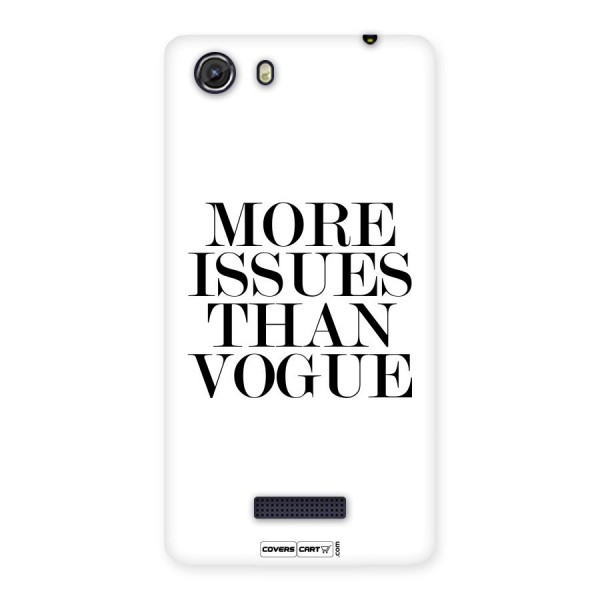 More Issues than Vogue (White) Back Case for Micromax Unite 3