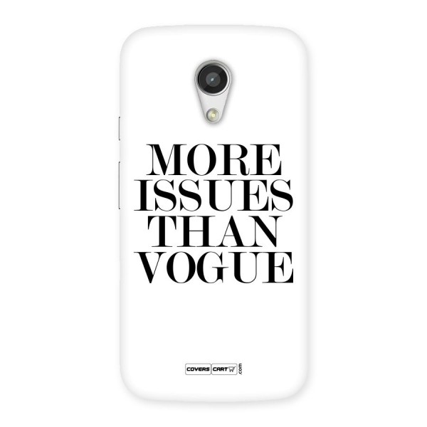 More Issues than Vogue (White) Back Case for Moto G 2nd Gen