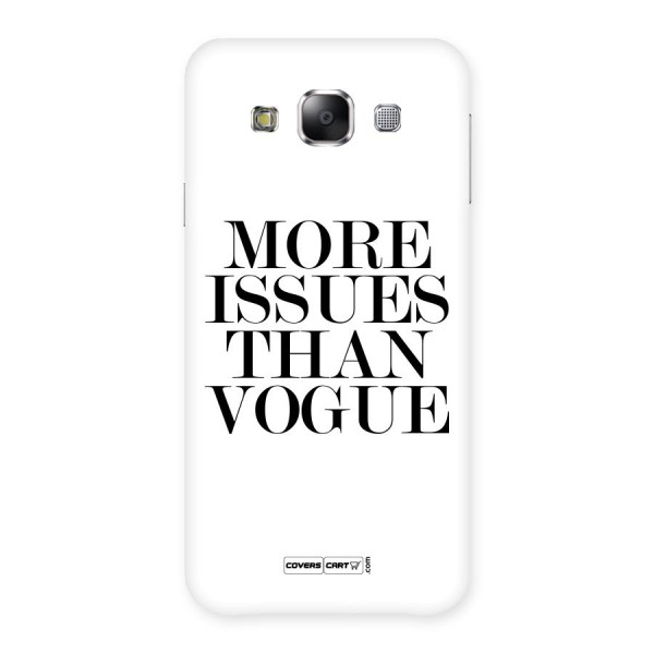 More Issues than Vogue (White) Back Case for Samsung Galaxy E5