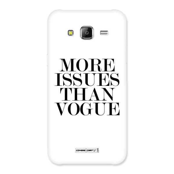 More Issues than Vogue (White) Back Case for Samsung Galaxy J5