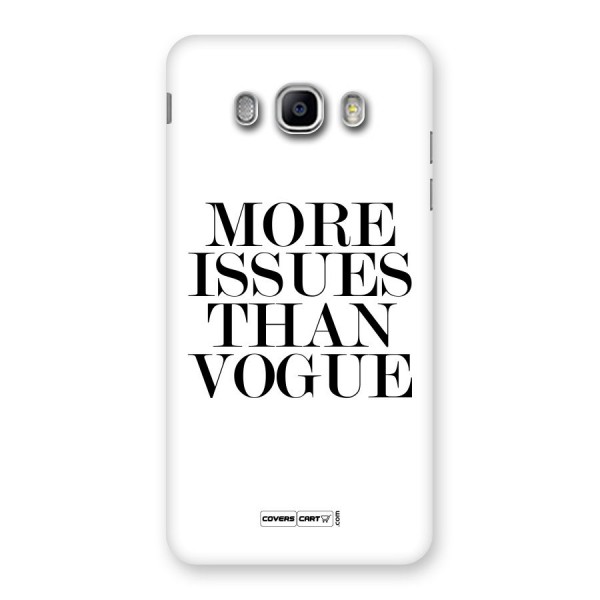 More Issues than Vogue (White) Back Case for Samsung Galaxy J5 2016
