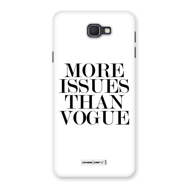 More Issues than Vogue (White) Back Case for Samsung Galaxy J7 Prime
