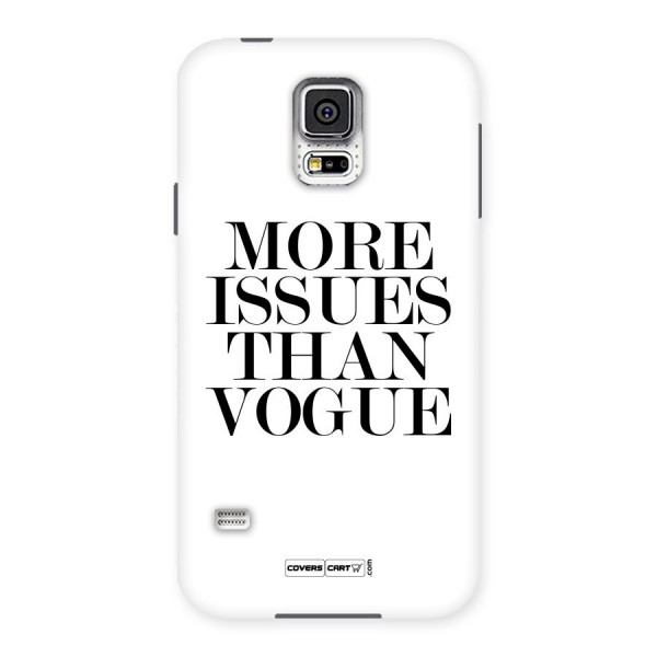 More Issues than Vogue (White) Back Case for Samsung Galaxy S5