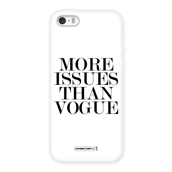 More Issues than Vogue (White) Back Case for iPhone SE