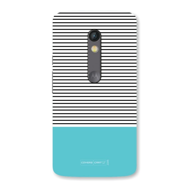 Deep Sky Blue Stripes Back Case for Moto X Play