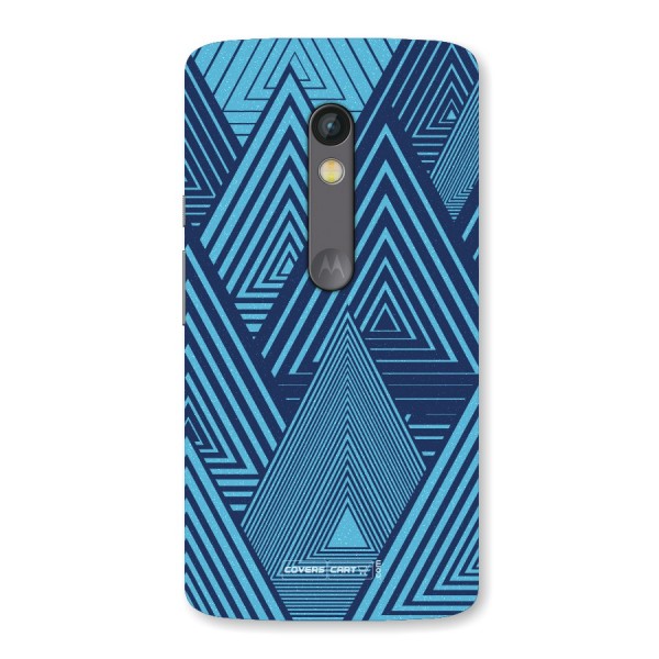 Geometric Blue Print Back Case for Moto X Play