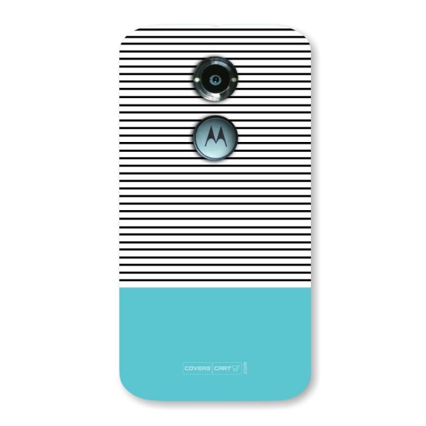 Deep Sky Blue Stripes Back Case for Moto X2