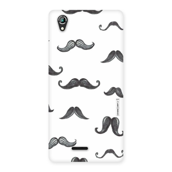 Moustache Pattern (Black) Back Case for Lava Iris 800