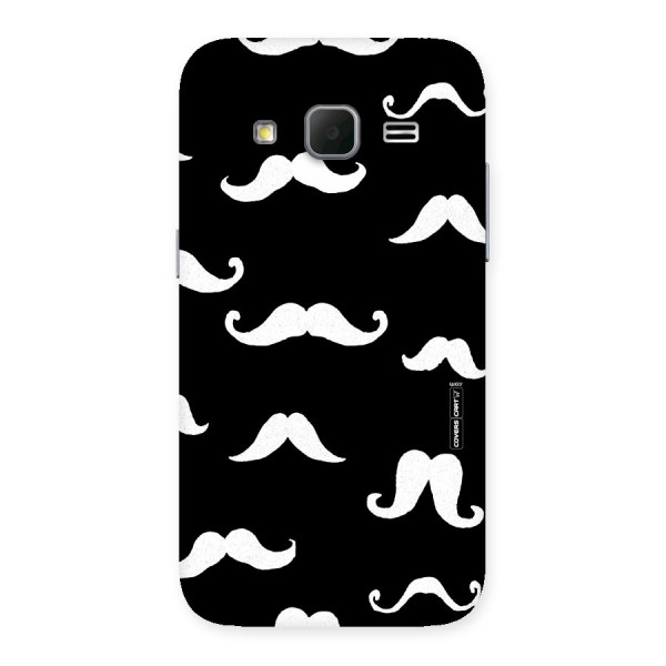 Moustache Pattern (White) Back Case for Galaxy Core Prime