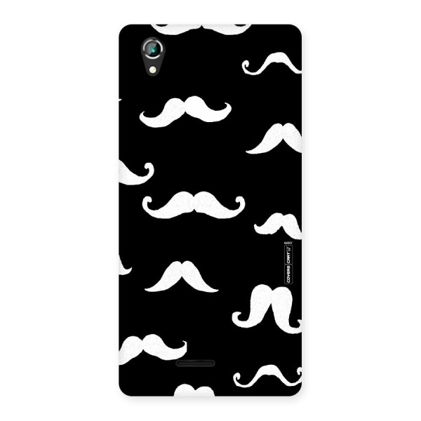 Moustache Pattern (White) Back Case for Lava Iris 800