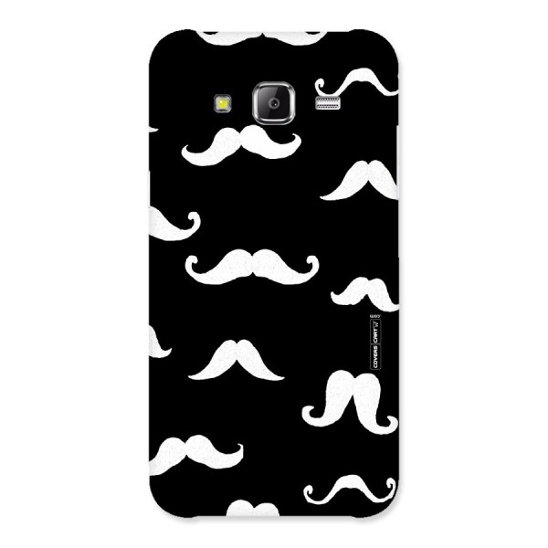 Moustache Pattern (White) Back Case for Samsung Galaxy J5