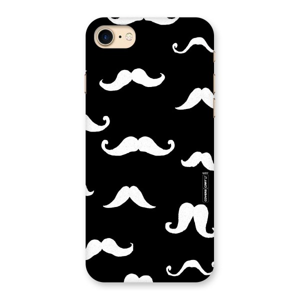 Moustache Pattern (White) Back Case for iPhone 7