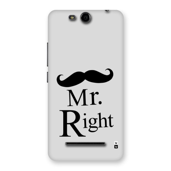 Mr. Right. Back Case for Micromax Canvas Juice 3 Q392