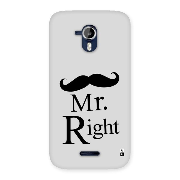 Mr. Right. Back Case for Micromax Canvas Magnus A117