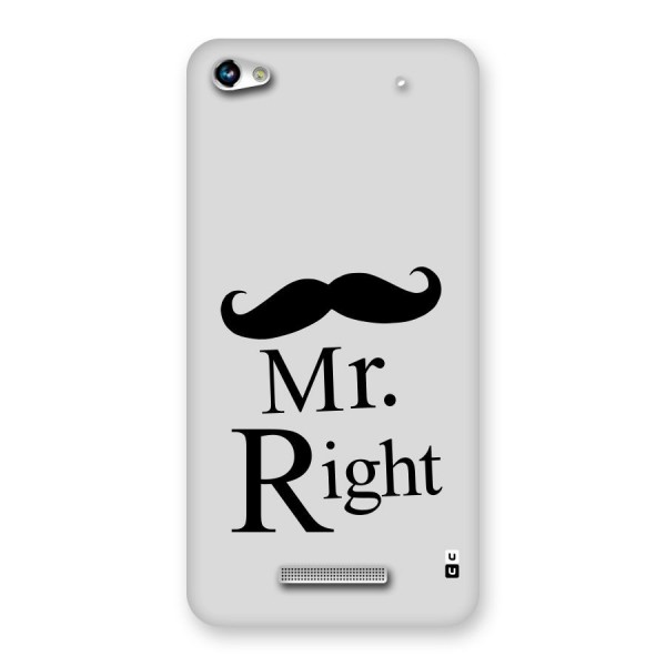 Mr. Right. Back Case for Micromax Hue 2