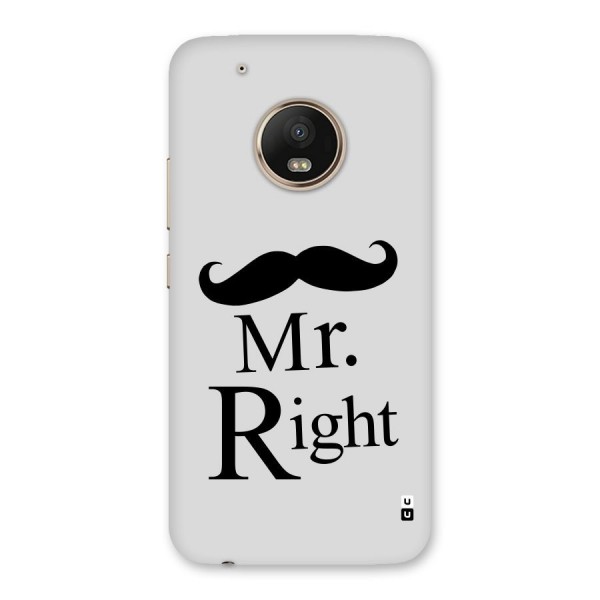 Mr. Right. Back Case for Moto G5 Plus