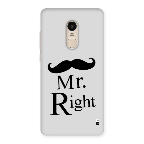 Mr. Right. Back Case for Xiaomi Redmi Note 4