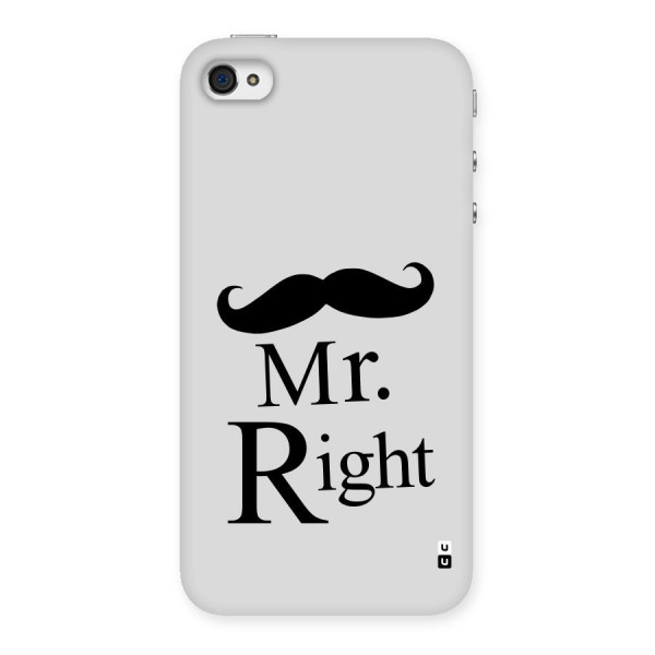 Mr. Right. Back Case for iPhone 4 4s