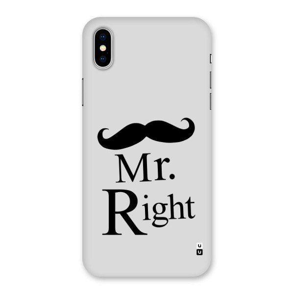 Mr. Right. Back Case for iPhone X