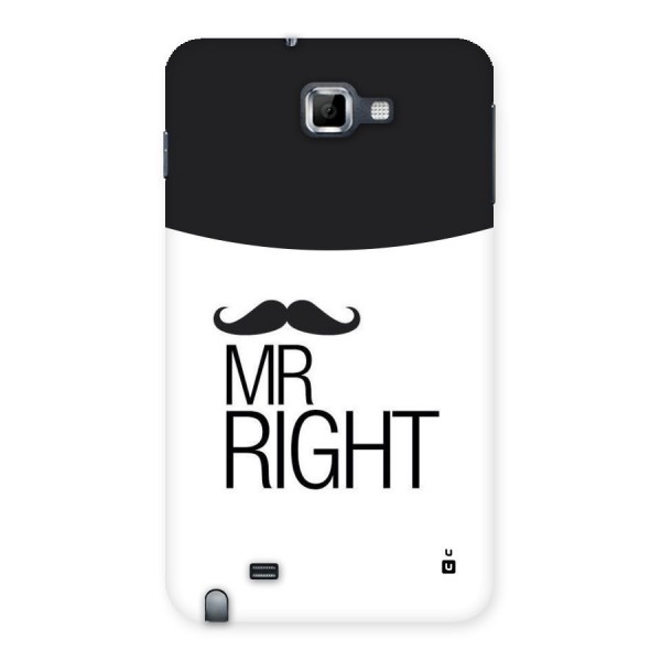 Mr. Right Moustache Back Case for Galaxy Note